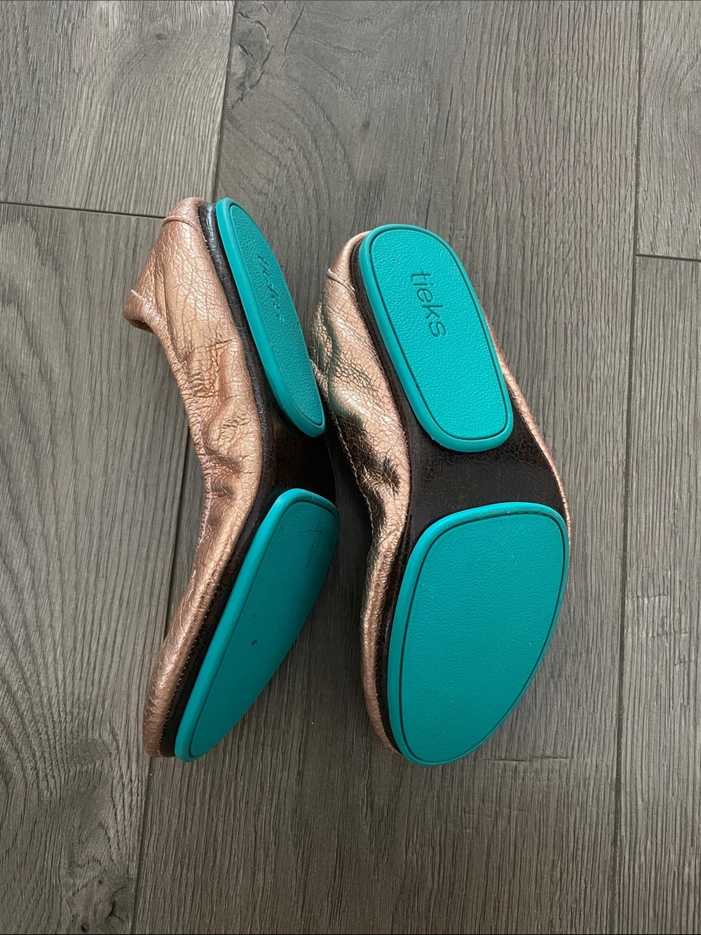 Tieks Rose Gold Leather Ballet Flats Sz:6 - Picture 6 of 7